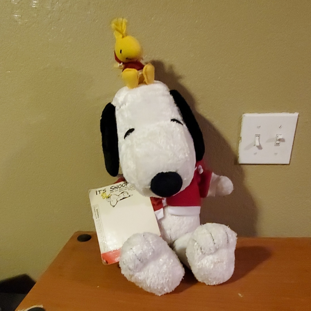 Peanuts 24" plush stuffed Snoopy Woodstock Chr